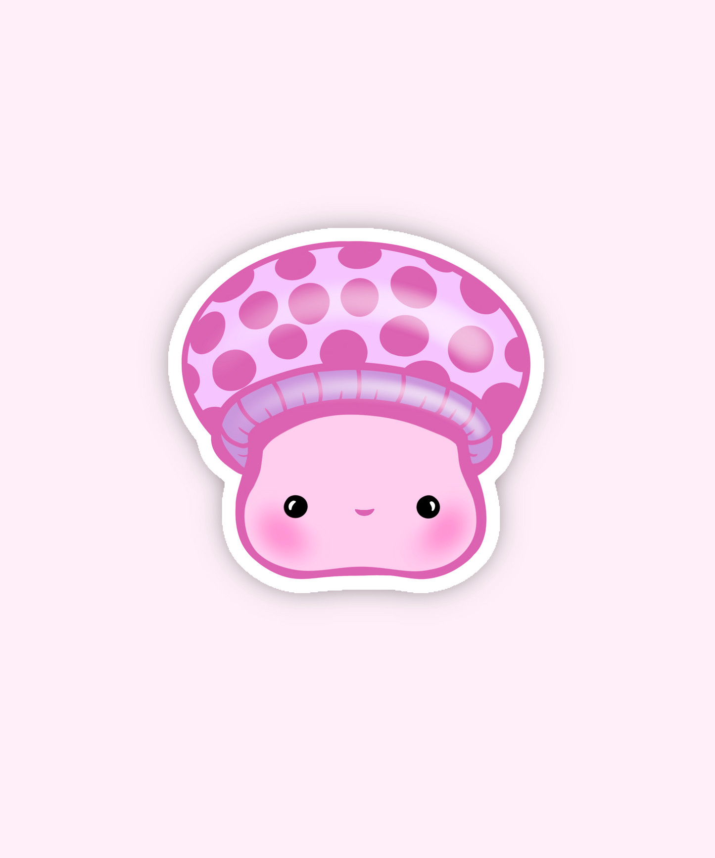 Pink Mushroom Sticker