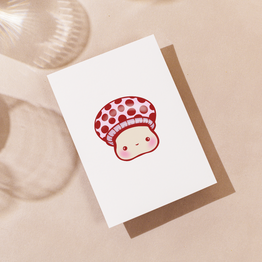 Red Mushroom Print